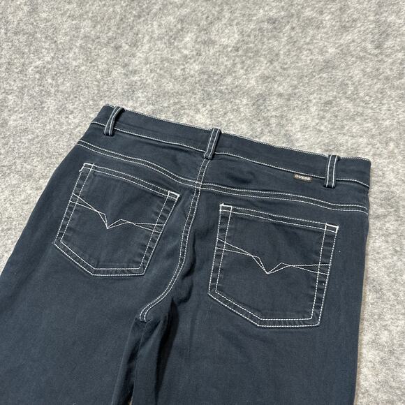 Guess Women's Bootcut Jeans Size 27 Black White Stitch Denim - Picture 8 of 9